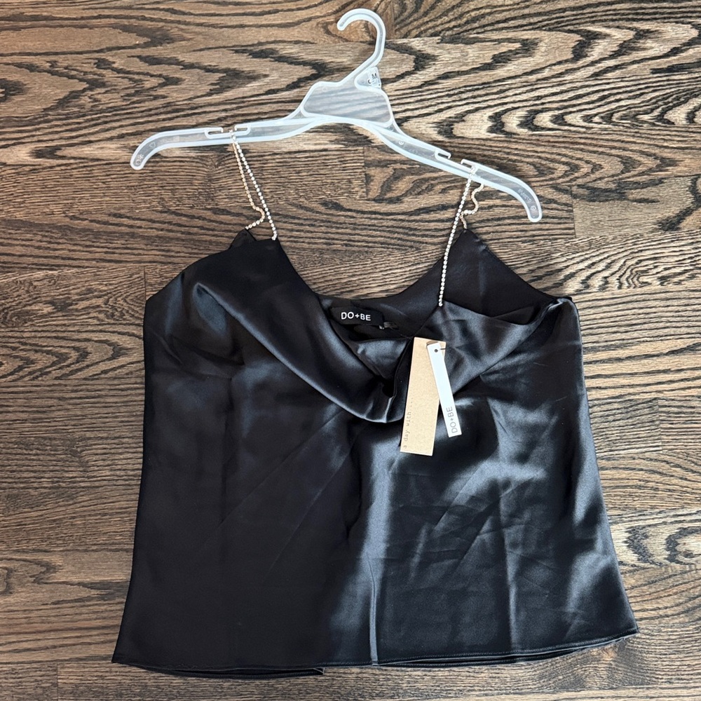 DO+BE Elegant Black Satin Camisole